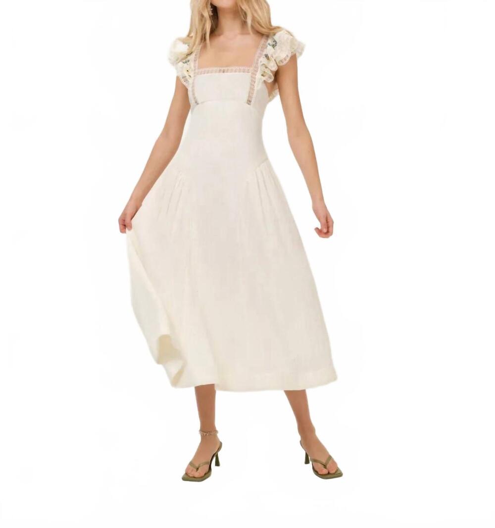 NEW FOR LOVE & LEMONS leah midi dress in cream